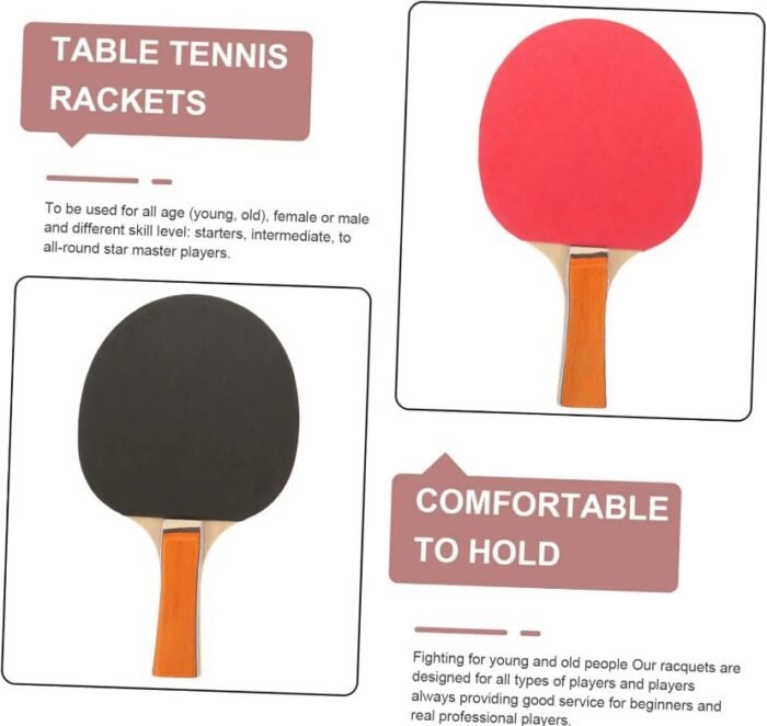 *Table Tennis Racket Set with 3 Balls – Ping Pong Paddle Kit for Indoor & Outdoor Play (2 Player Set) - Image 8