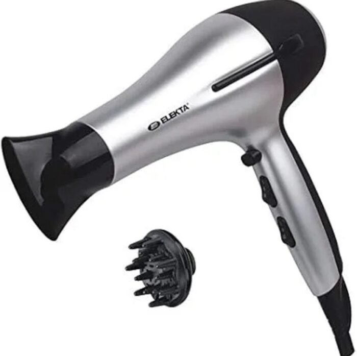Shop Elekta EHD-2695(R) Hair Dryer with concentrator & diffuser. Powerful, lightweight, and easy to use for salon-quality hair styling at home. - Image 3