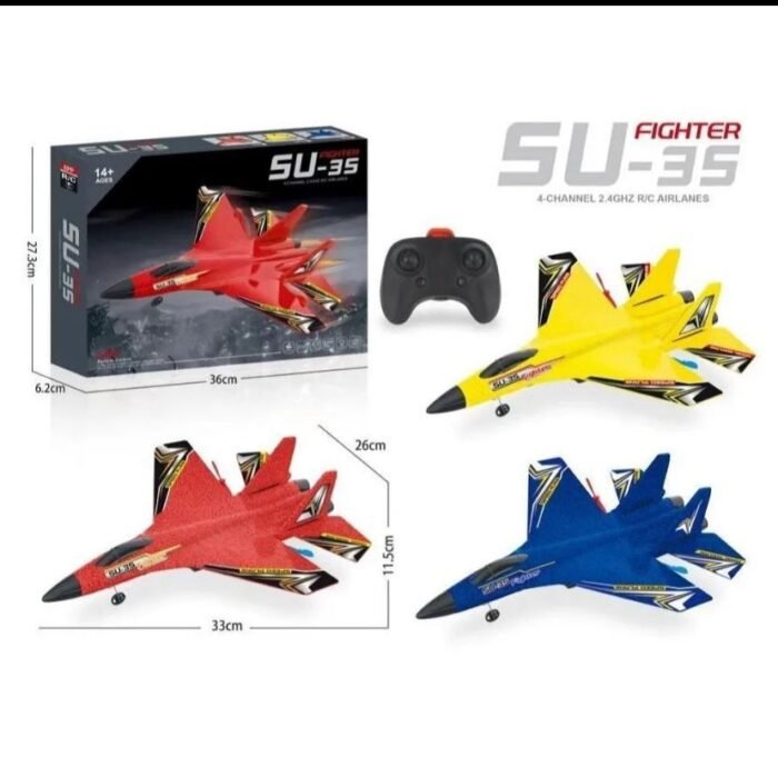 RC Flying Plane HW-33 Fighter Jet – 2.4GHz Remote Control Airplane with EPP Foam, Auto Balance Gyro, Easy to Fly Glider for Kids & Adults (Red, Blue, Yellow) - Image 9