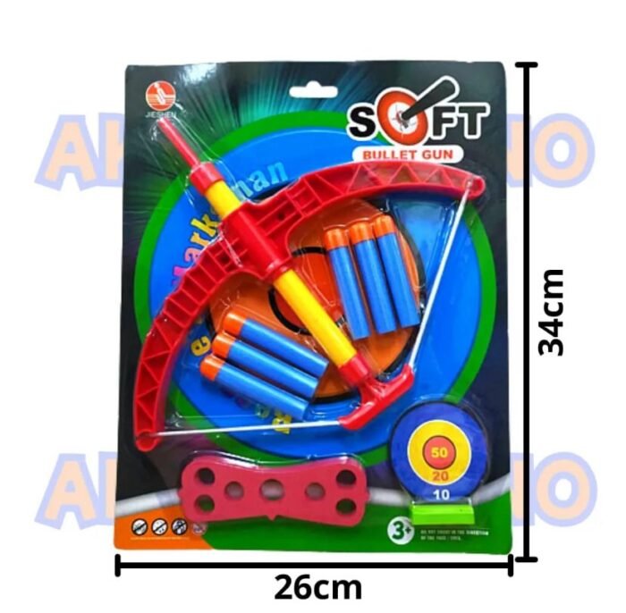 Fun Bow and Arrow Archery Play Set for Kids with soft bullets and safe arrows. Perfect outdoor and indoor shooting sports toy for boys and girls. - Image 3