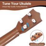 Buy 17 Inch Kids Ukulele Guitar with 4 strings, picks, and classical design. Perfect musical instrument toy for children’s learning, fun, and early music education. - Image 7
