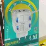 AWA King Power 4.5A Dual USB Travel Charger – Fast Charging Adapter with LED Indicator, 2 USB Ports for Mobile & Tablet