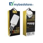 V Links 3 USB Travel Charger 3.1A – High Quality Fast Charging Adapter with Auto-ID Technology & Multiple Ports - Image 2