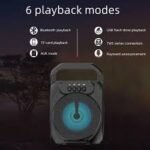 Portable Wireless Bluetooth Speaker 4-Inch – High Bass, Rechargeable with FM Radio, USB & TF Card Support** - Image 3