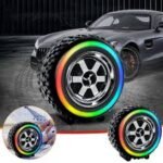 G2389 Tire Shape Wireless Bluetooth Speaker with LED Lighting & Rechargeable Battery
