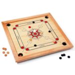 22-Inch Wooden Carrom Board – Tournament Style Smooth Surface with Coins & Striker | Indoor Family Game for Kids & Adults - Image 4