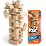 Premium Wooden Jenga Stacking Blocks Game – 54 Pcs Tower Building Game for Kids & Adults | Family Party Game | Wooden Block Stacking Toy