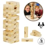 Premium Wooden Jenga Stacking Blocks Game – 54 Pcs Tower Building Game for Kids & Adults | Family Party Game | Wooden Block Stacking Toy - Image 2