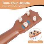 Kids Wooden Ukulele Toy – 17-Inch Mini Guitar with Adjustable Tuning Pegs & Real Strings | Musical Learning Instrument for Boys & Girls - Image 5