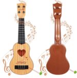 Kids Wooden Ukulele Toy – 17-Inch Mini Guitar with Adjustable Tuning Pegs & Real Strings | Musical Learning Instrument for Boys & Girls - Image 4