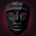 Squid Game Front Man Mask – 3D Polygon Face Mask for Cosplay, Halloween, Parties & Events