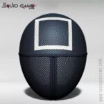 Squid Game Square Mask – Guard Mask with Mesh Design for Cosplay, Halloween & Theme Parties