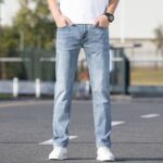 Light Blue Straight Fit Jeans for Men – Classic Everyday Denim Style