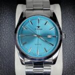 VIOKAI Aqua Blue Dial Stainless Steel Men’s Quartz Watch