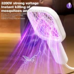 Portable UV Mosquito Killer Racket USB powered | Electric Bug Zapper Fly Swatter | 2-in-1 Mosquito Trap Lamp with Night Light | Indoor Outdoor Insect Killer Machine | Safe Indoor & Outdoor Electric Mosquito Repellent - Image 4
