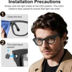 HiBloks LED Light Blocking Stickers Compatible with Ray-Ban Meta Gen 2 Wayfarer/Skyler/Headliner/Oakley Meta HSTN Accessories, Blackout LED Covers, Low-Tack Restickable - Image 2