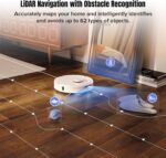 roborock Qrevo MaxV Robot Vacuum and Mop, FlexiArm Design, Hot Water Re-Wash & Re-Mop, Auto-Drying, Self-Emptying, 7000Pa Suction, Built-in Voice Assistant, Smart Obstacle Avoidance(Refurbished) - Image 6
