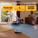 roborock Qrevo S5V Robot Vacuum Cleaner with Docking Station, 12,000 Pa Suction, FlexiArm Mops, Dual Anti-Tangle Function, Hot Air Dry, Obstacle Avoidance - Image 9