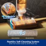 Tineco Floor ONE Stretch S6 Cordless Wet Dry Vacuum Cleaner, 180°Lay-Flat Smart Vacuum Mop, 40 Minutes Long Runtime 158℉ Flashdry Self-Cleaning, Dual-Sided Edge Cleaning Lightweight Floor Cleaner - Image 6