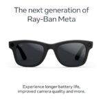 Ray-Ban Meta (Gen 2), Wayfarer, Matte Black | Smart AI Glasses for Men, Women — 2x Battery Life — 3K Ultra HD Resolution — 12 MP Ultra-Wide Camera, Audio, Video — Transitions® Grey Lenses