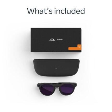 Oakley Meta HSTN, Black | Smart AI Glasses for Men, Women — Performance for Sports, Athletes — Camera, Audio, Video — 8 Hour Battery — 3K HD Resolution — Amethyst Transitions® Lenses