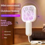 Portable UV Mosquito Killer Racket USB powered | Electric Bug Zapper Fly Swatter | 2-in-1 Mosquito Trap Lamp with Night Light | Indoor Outdoor Insect Killer Machine | Safe Indoor & Outdoor Electric Mosquito Repellent - Image 7