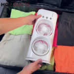 Rechargeable Double Cooling Mist Fan | Portable Dual Spray Air Cooler Fan with Humidifier & USB Charging - Image 3