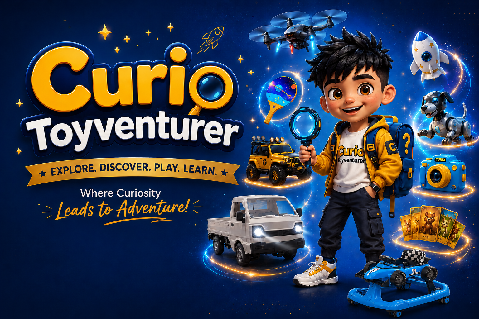 Curio Toyventurer - drone - robot dog - baby walker - RC vehicles