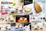National NI-21AWT Electric Iron | Powerful Heating, Adjustable Temperature Control & Smooth Non-Stick - Image 2