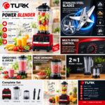 TURK 2-in-1 Blender & Grinder 1000W – High Performance Kitchen Blender - Image 2