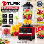 TURK 2-in-1 Blender & Grinder 1000W – High Performance Kitchen Blender