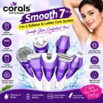 Lady Care 7-in-1 Rechargeable Grooming & Epilator Set Model 727 Washable Multi-Functional Hair Removal Kit for Women - Image 3