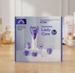 Lady Care 7-in-1 Rechargeable Grooming & Epilator Set Model 727 Washable Multi-Functional Hair Removal Kit for Women - Image 2
