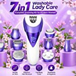 Lady Care 7-in-1 Rechargeable Grooming & Epilator Set Model 727 Washable Multi-Functional Hair Removal Kit for Women