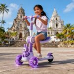 3 Wheel Kids Scooter with Cute Cartoon Character, Adjustable Handlebar and Wide Footboard - Image 3