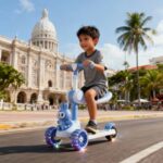 3 Wheel Kids Scooter with Cute Cartoon Character, Adjustable Handlebar and Wide Footboard - Image 2