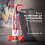 3 Wheel Kids Scooter with Adjustable Handlebar, Colorful LED Wheels and Anti-Slip Footboard - Image 3
